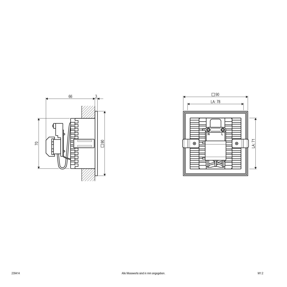 Wandleuchte alu 239 414