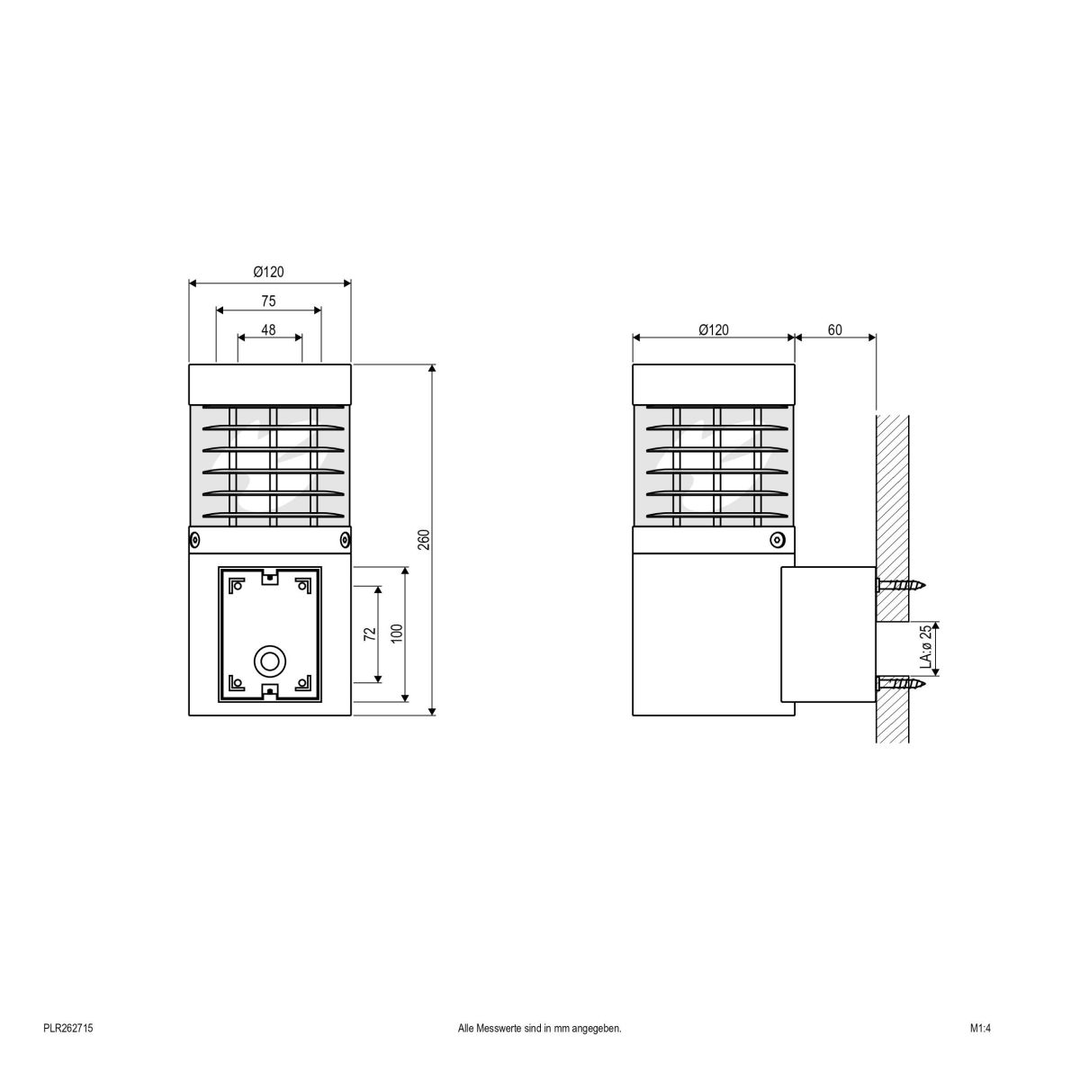 Wandleuchte PLR262715