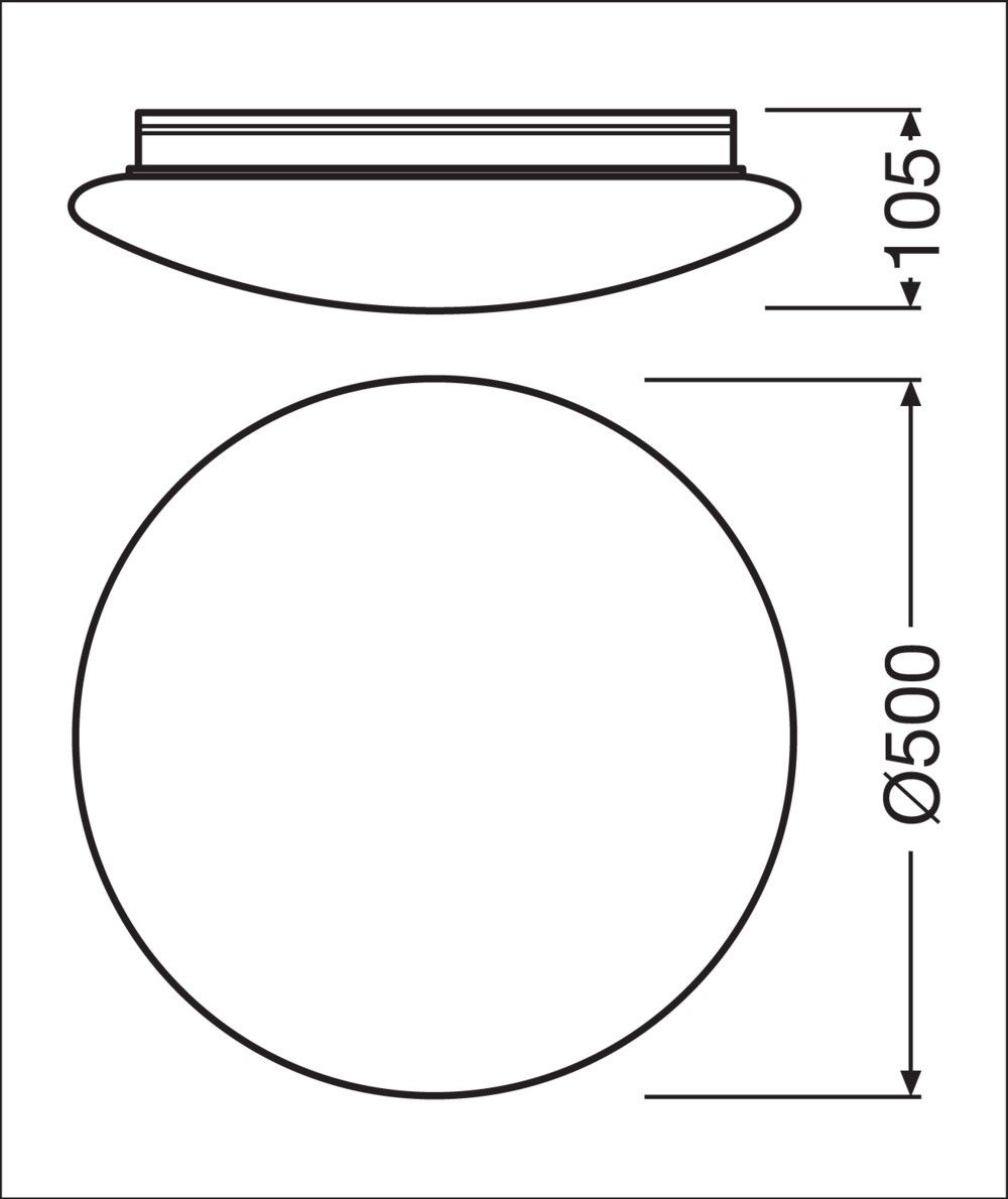 LED-Wand-u.Deckenleuchte SFC.500V42W830IP44D.