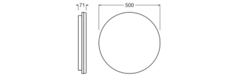 LED-Wand-u.Deckenleuchte SFFL.RDDALI500P27WCS