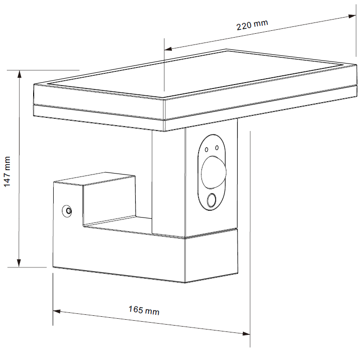 LED-Solar-Wandleuchte PRDX27799