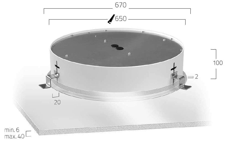 LED-Einbauleuchte BM4OWL-840M-D670