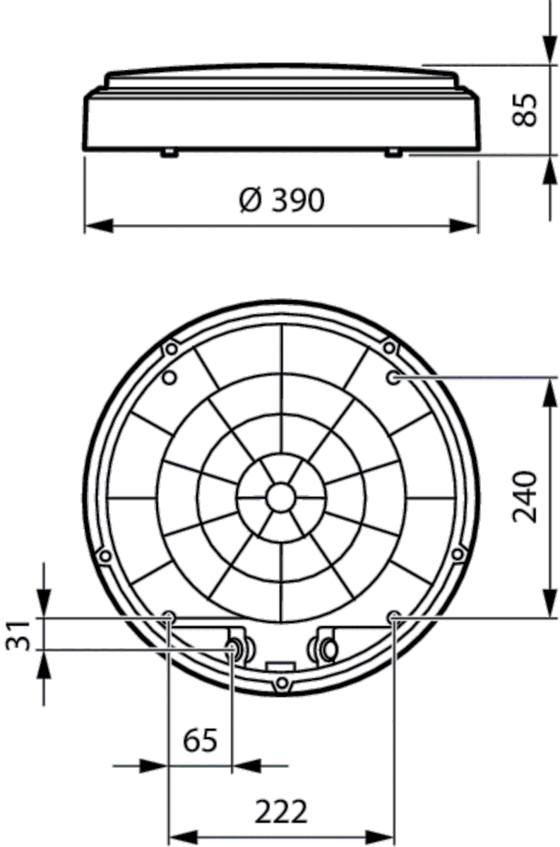 LED-Wand-/Deckenleuchte WL140V LED #53086799