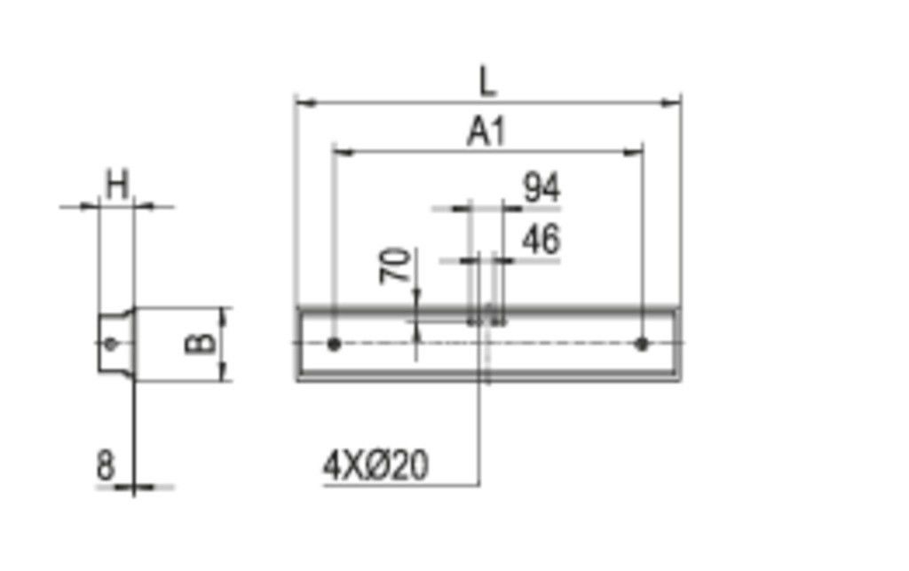 LED-Einbauleuchte EIHLS-L180/620-840OS