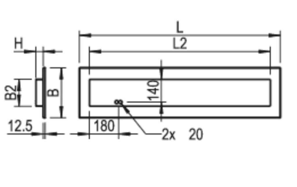 LED-Einbauleuchte ESL1255FLWS #0828156
