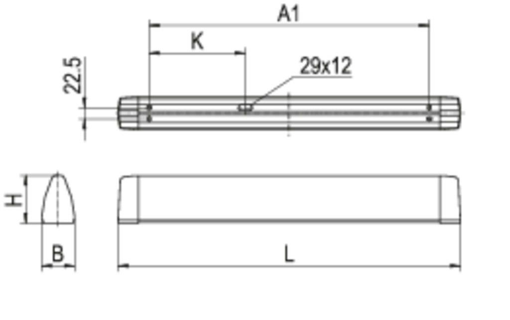 Leuchte f. R-Tube SPN-R1X120/25ND-ST
