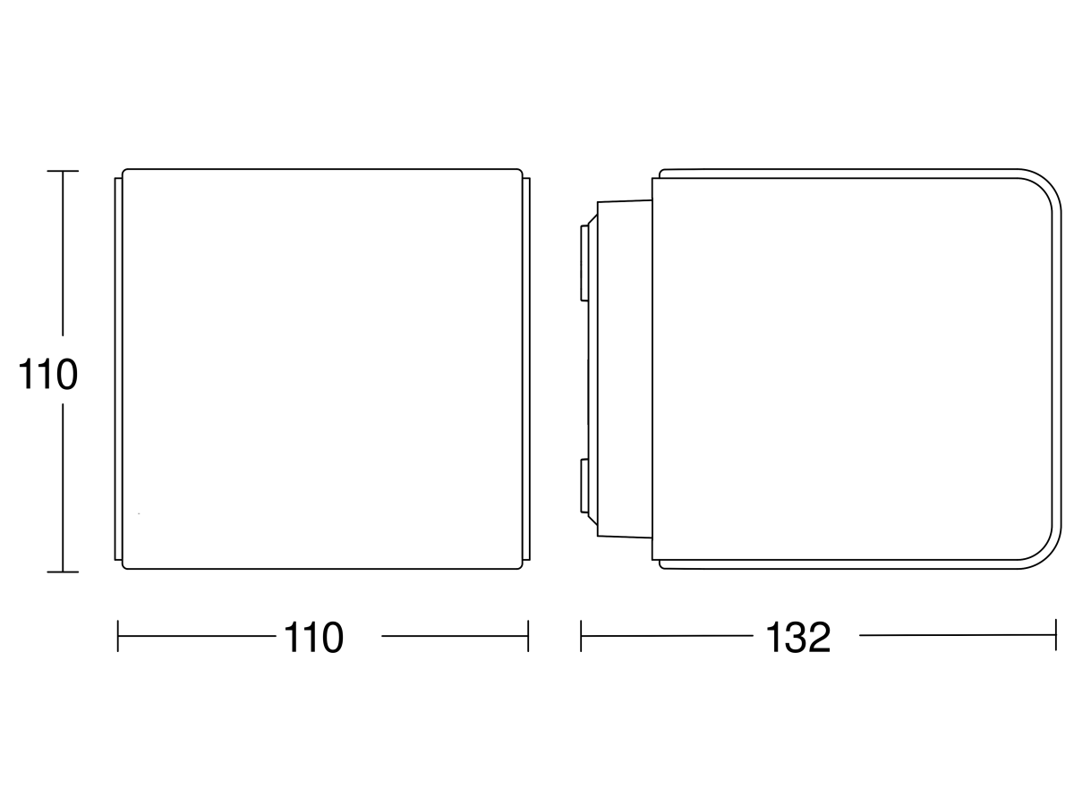 Außenleuchte ohne Sensor L 830 C ANT 3000K