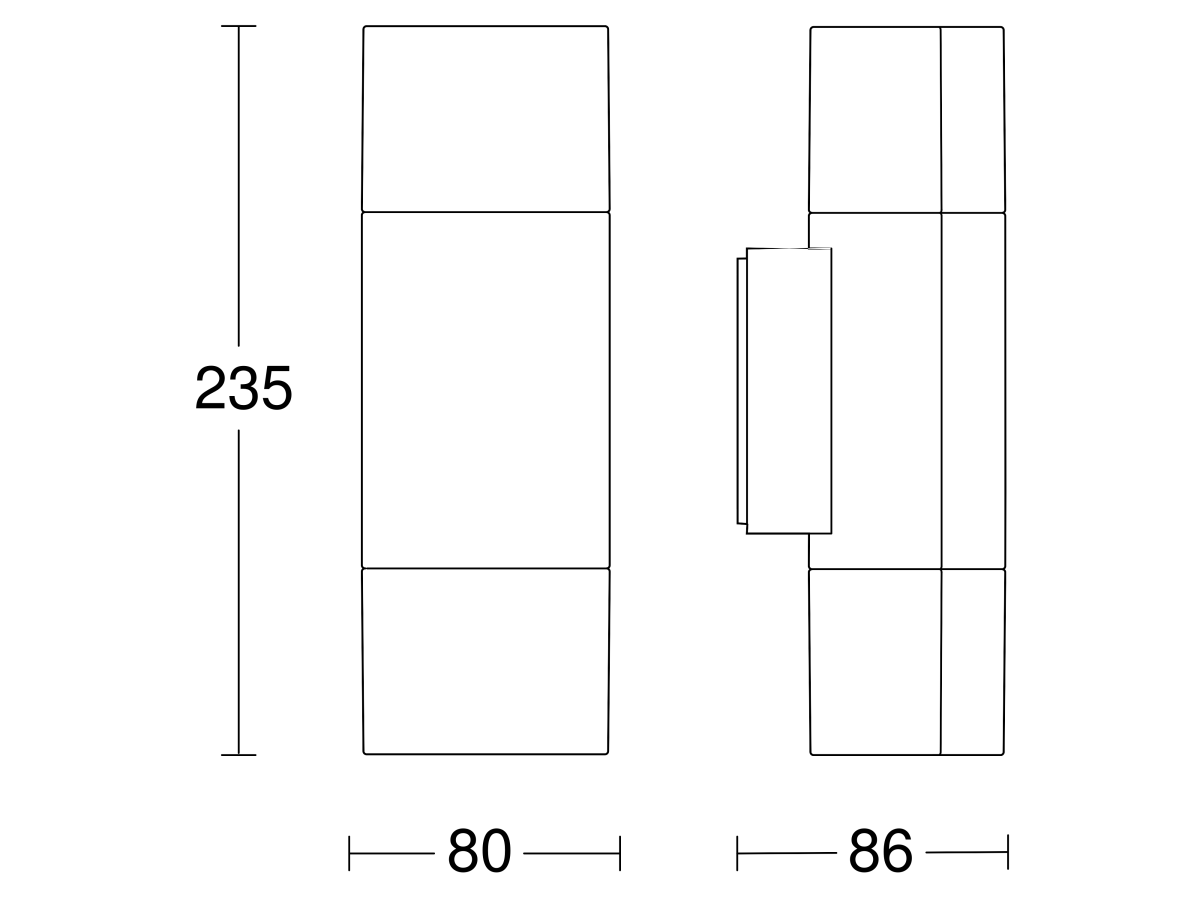 Außenleuchte ohne Sensor L 910 ANT 3000K