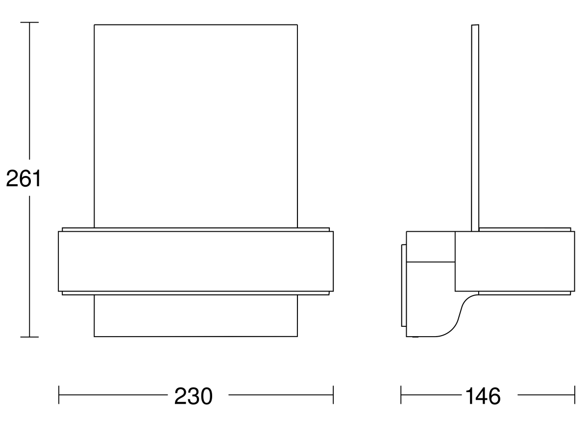 Sensor-LED-Außenleuchte L 820 SC ANT 3000K