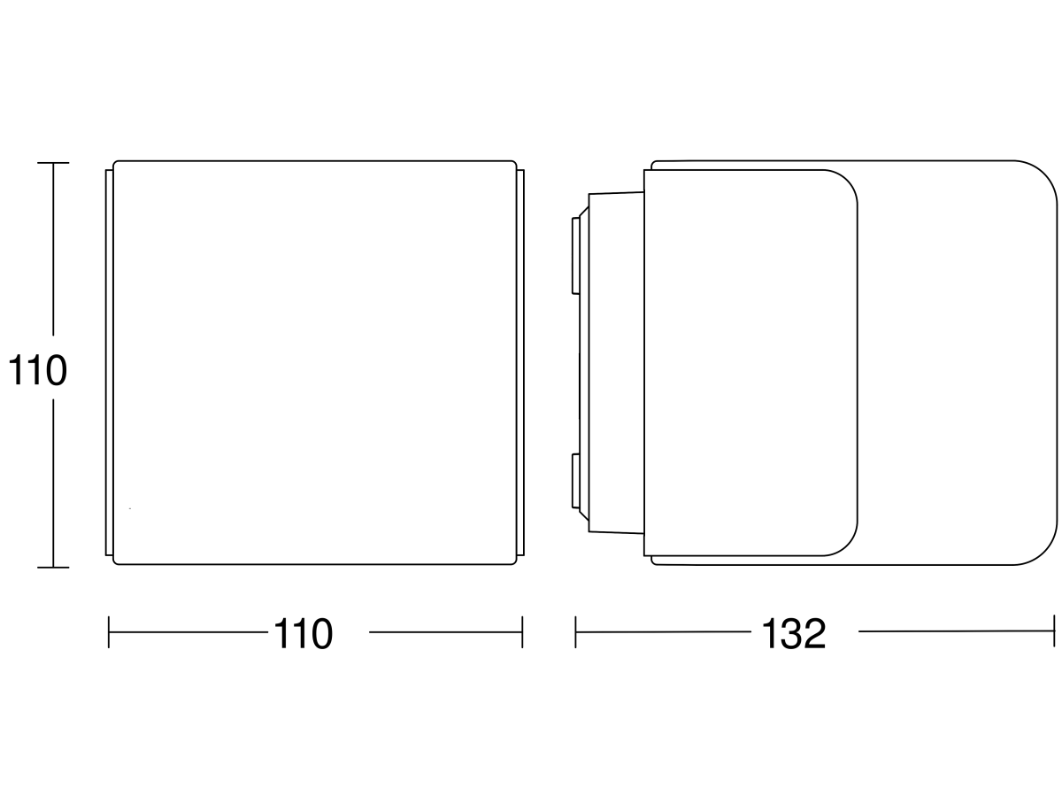 Sensor-LED-Außenleuchte L 835 SC INOX 3000K