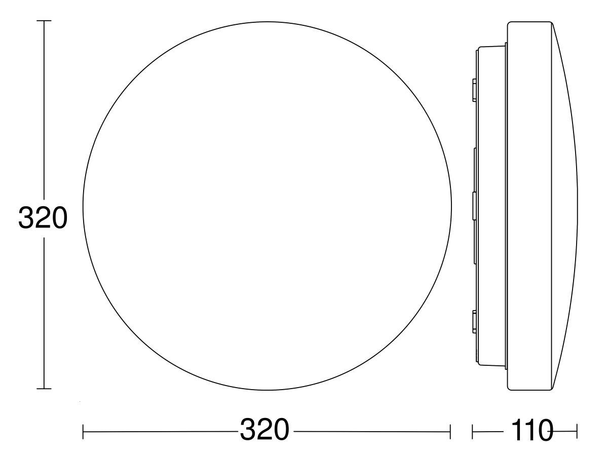 Sensor-LED-Innenleuchte RS PRO P2-R FL EM WW