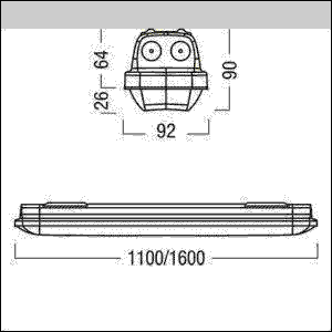 LED-Feuchtraumleuchte AMPL6400840PCWBMWBC