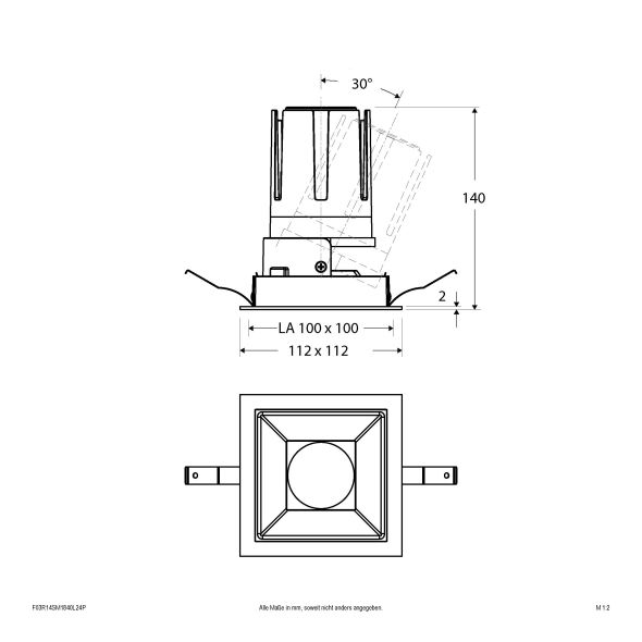 LED-Einbauleuchte modular F03R14SM1840L24P