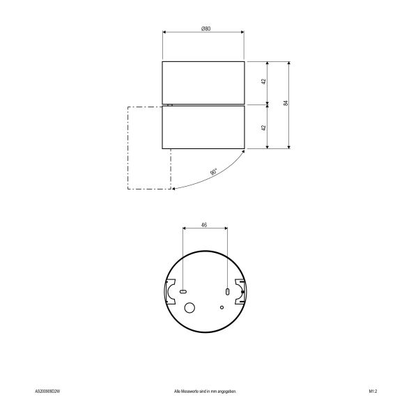 Wand-u.Deckenleuchte AS200909D2W