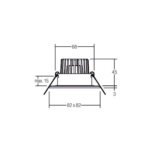 LED-Einbaudownlight 230 V 38376073