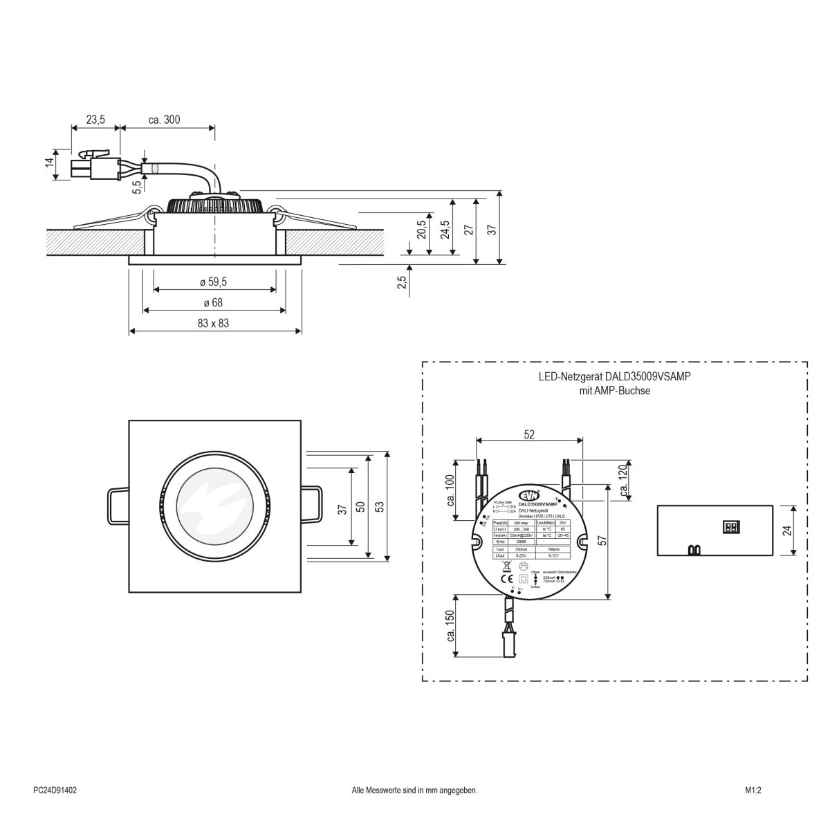 LED-Deckenleuchte PC24D91402