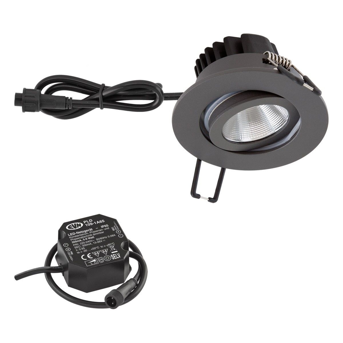 LED-Einbauleuchte IP65 PC650N616D2W