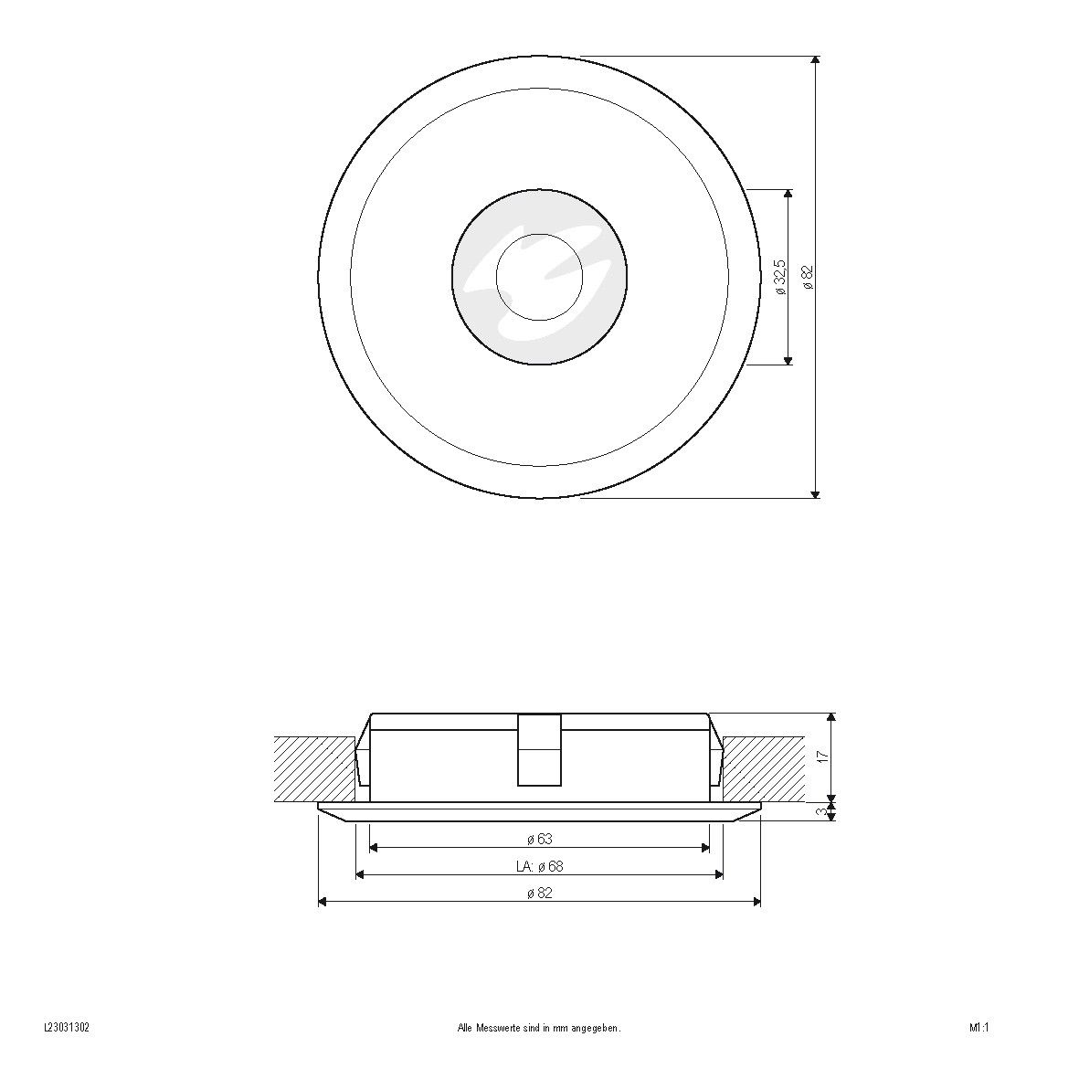 LED-Einbauleuchte L23031302