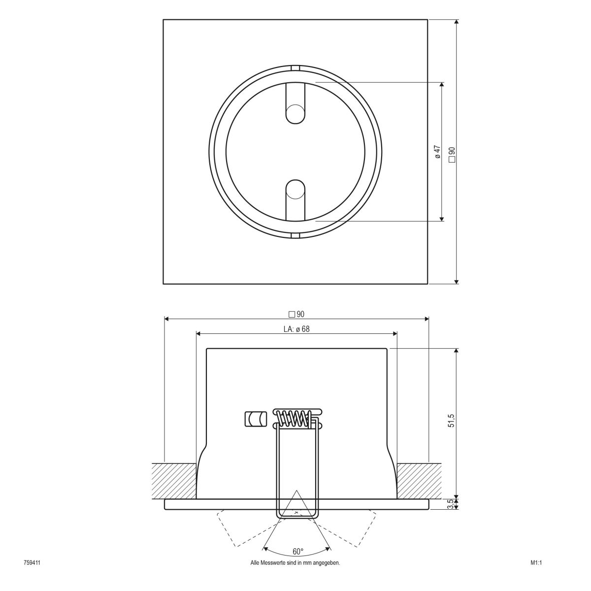 NV EB-Leuchte chr 759 411