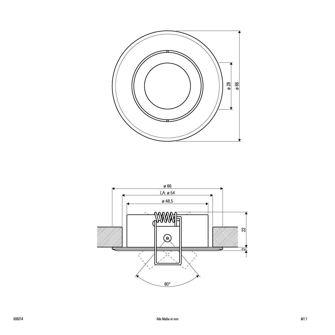 NV-Einbauleuchte 606014