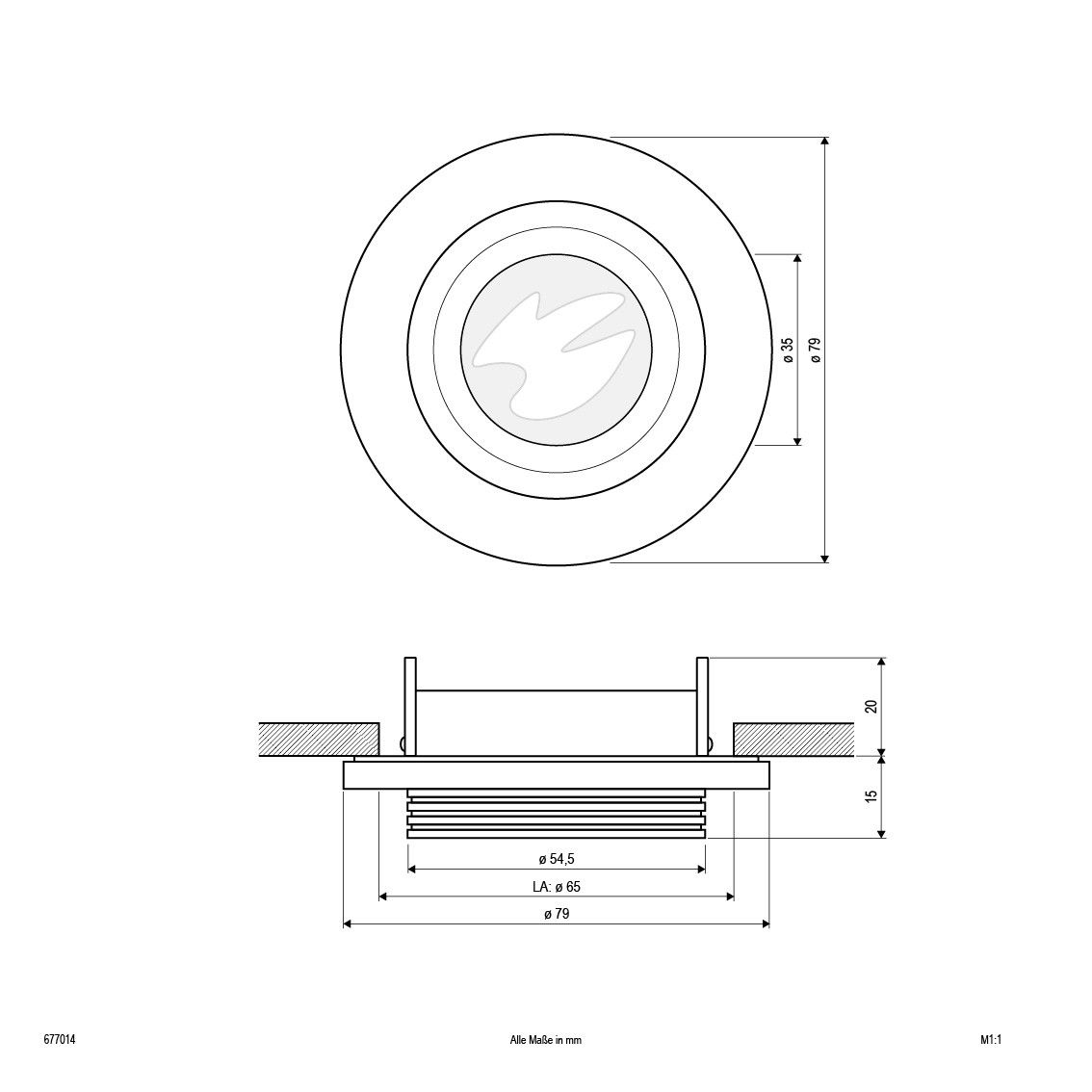 NV-Einbauleuchte 677014