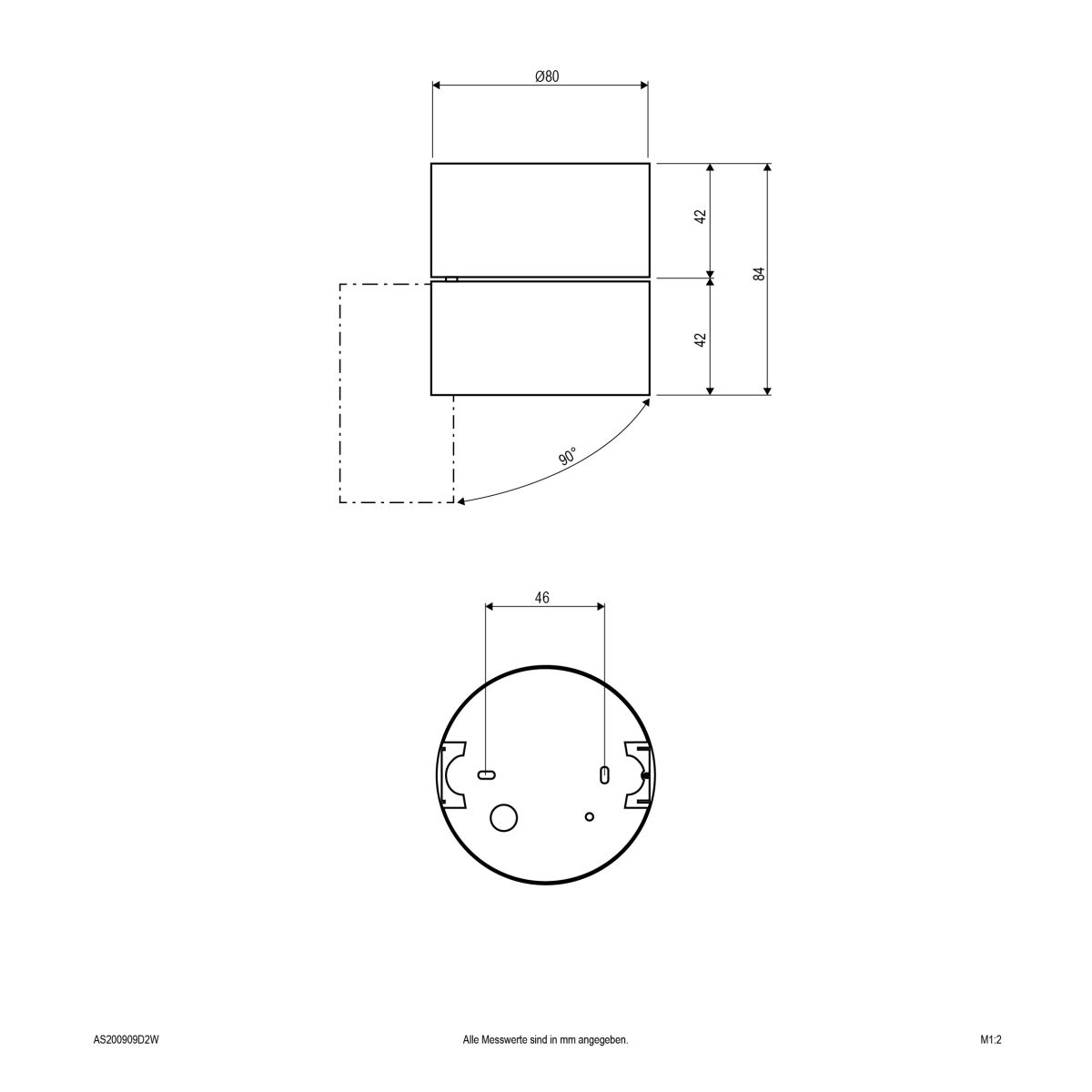 Wand-u.Deckenleuchte AS200909D2W