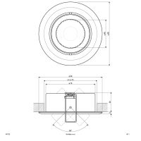 Einbauleuchte alu 447 128