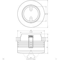 HV-Halbeinbauleuchte 753 901 ws