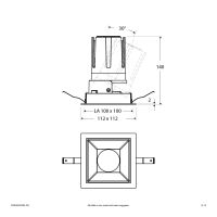 LED-Einbauleuchte modular F03R09SM1830L15D