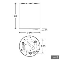 LED-Anbau-Downlight BTN-A 302.40.25 sw