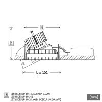 LED-Einbaustrahler SCEKLP 10.3030.50 sw
