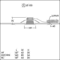 LED-Deckeneinbauleuchte CHAL3 100 #92989194