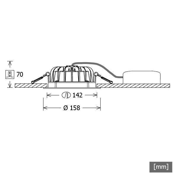 LED-Einbau-Downlight VTFS 101027DA sw
