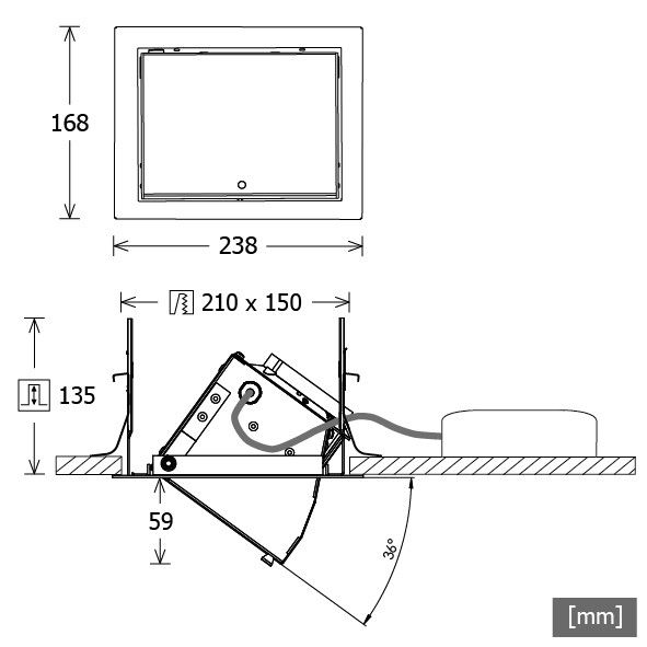 LED-Einbau-Wallwasher VFCL 7002540DA sw