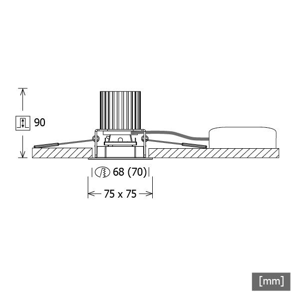 LED-Einbaudownlight FLIQ 100.1030.01 sw