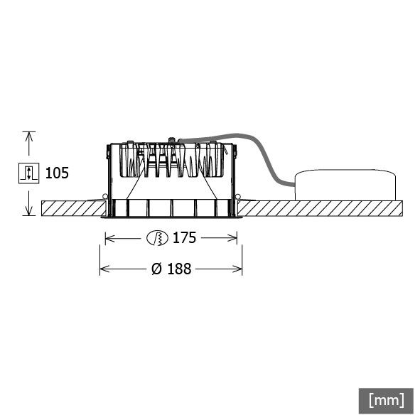 LED-Einbaudownlight FLIR 300.1030.01 sw