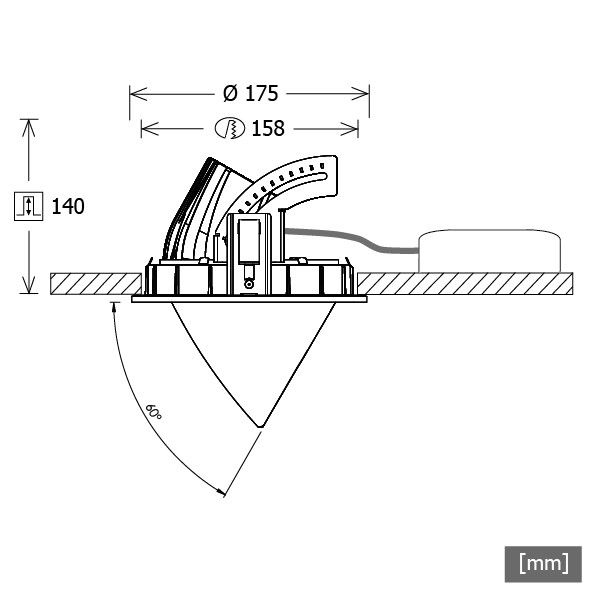 LED-Einbaustrahler CSARL 71503025DA sw