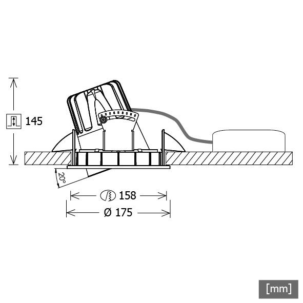 LED-Einbaustrahler CSARL 72.2040.15 sw