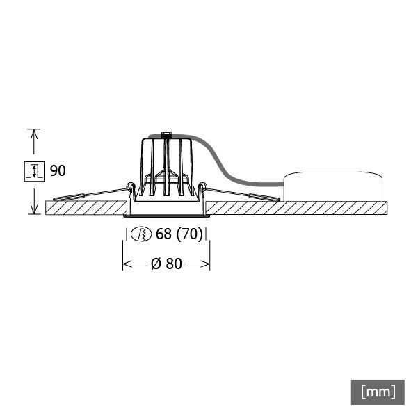 LED-Einbaustrahler FLIR 100.1040.25 si