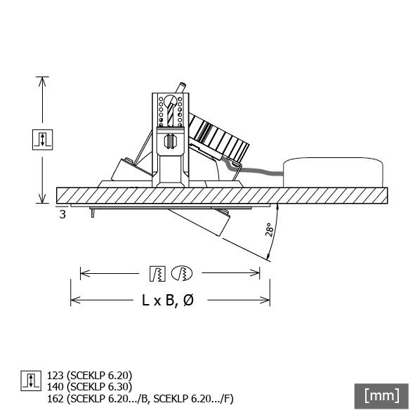 LED-Einbaustrahler SCEKLP 6.2030.15 sw