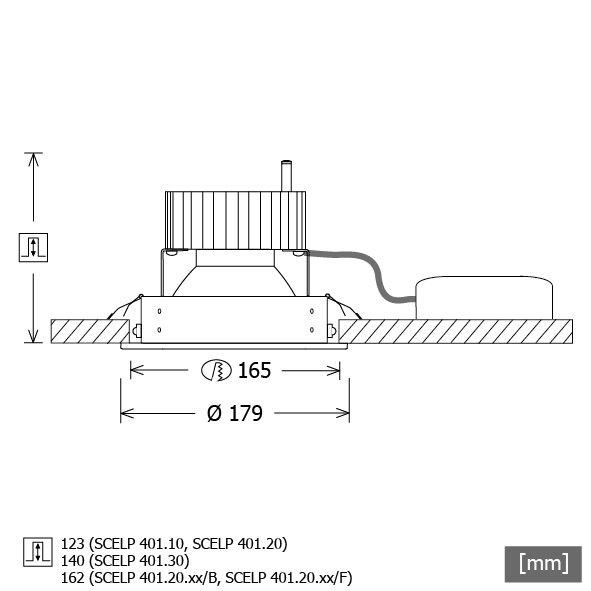 LED-Einbaustrahler SCELP 401.1027.25 sw