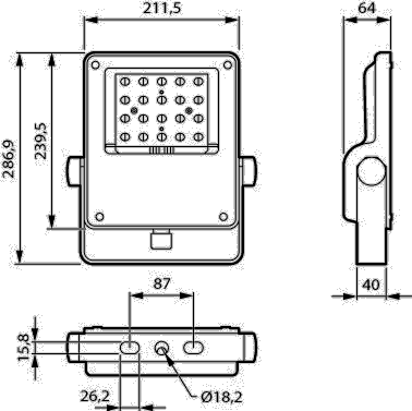 LED-Außenstrahler BVP111 LED #79986800