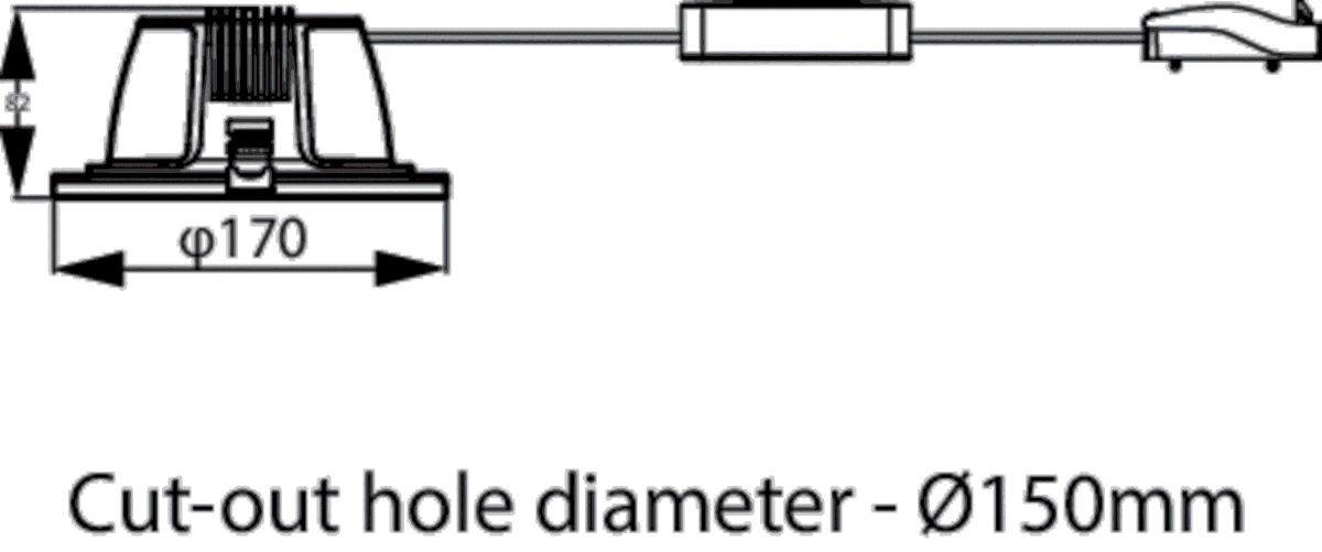 LED-Einbaudownlight DN070B LED #35400500