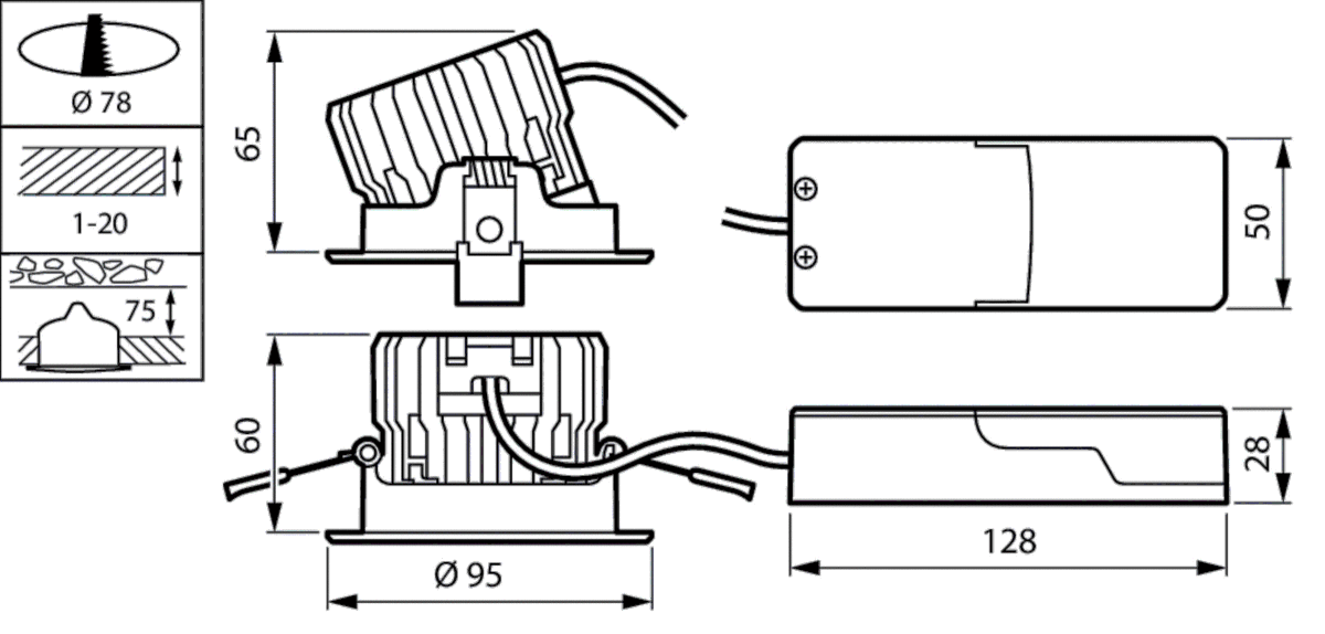 LED-Einbaustrahler RS151B LED #54820699