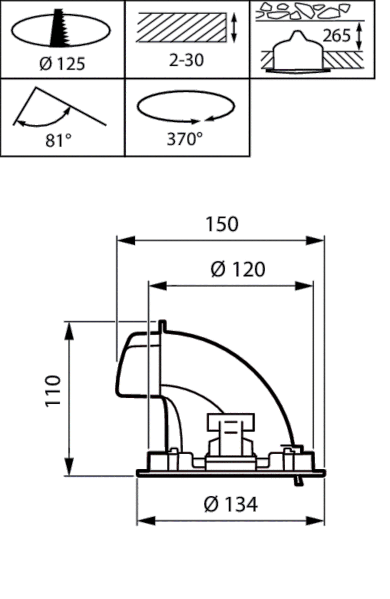 LED-Einbaustrahler RS772B 39S #97929400