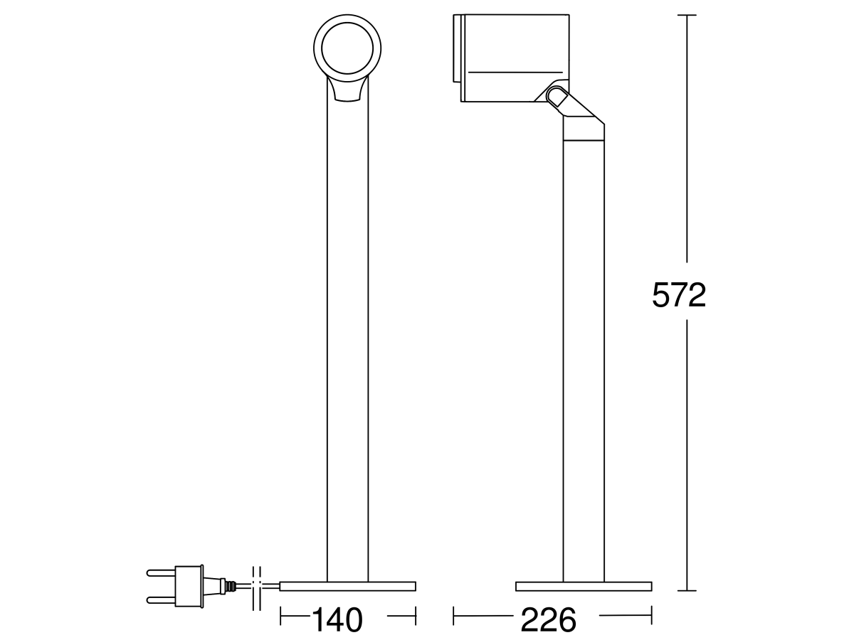 LED-Strahler ohne Sensor Spot Way N 3000K