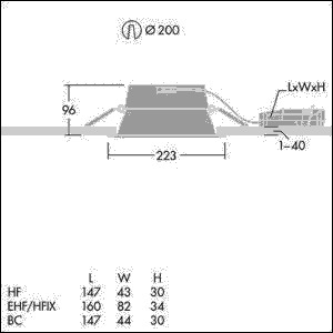 LED-Deckeneinbauleuchte CHAL3 200 #92989254