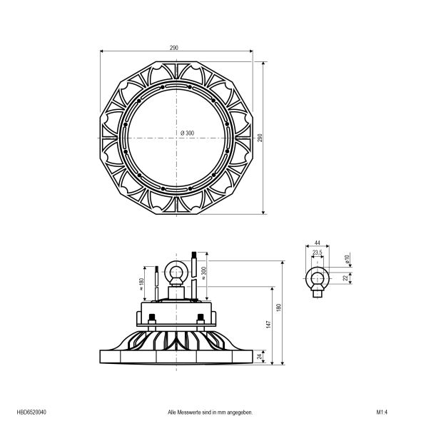 LED-Hallenleuchte HBD6520040
