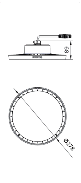 LED-Hallenleuchte BY100P LED #54298300 LED-Hallenleuchte BY100P LED #54298300