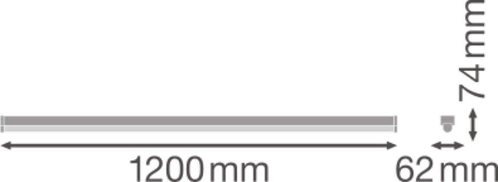 LED-Lichtleiste 1,2m LNUOP120027WCPSWT
